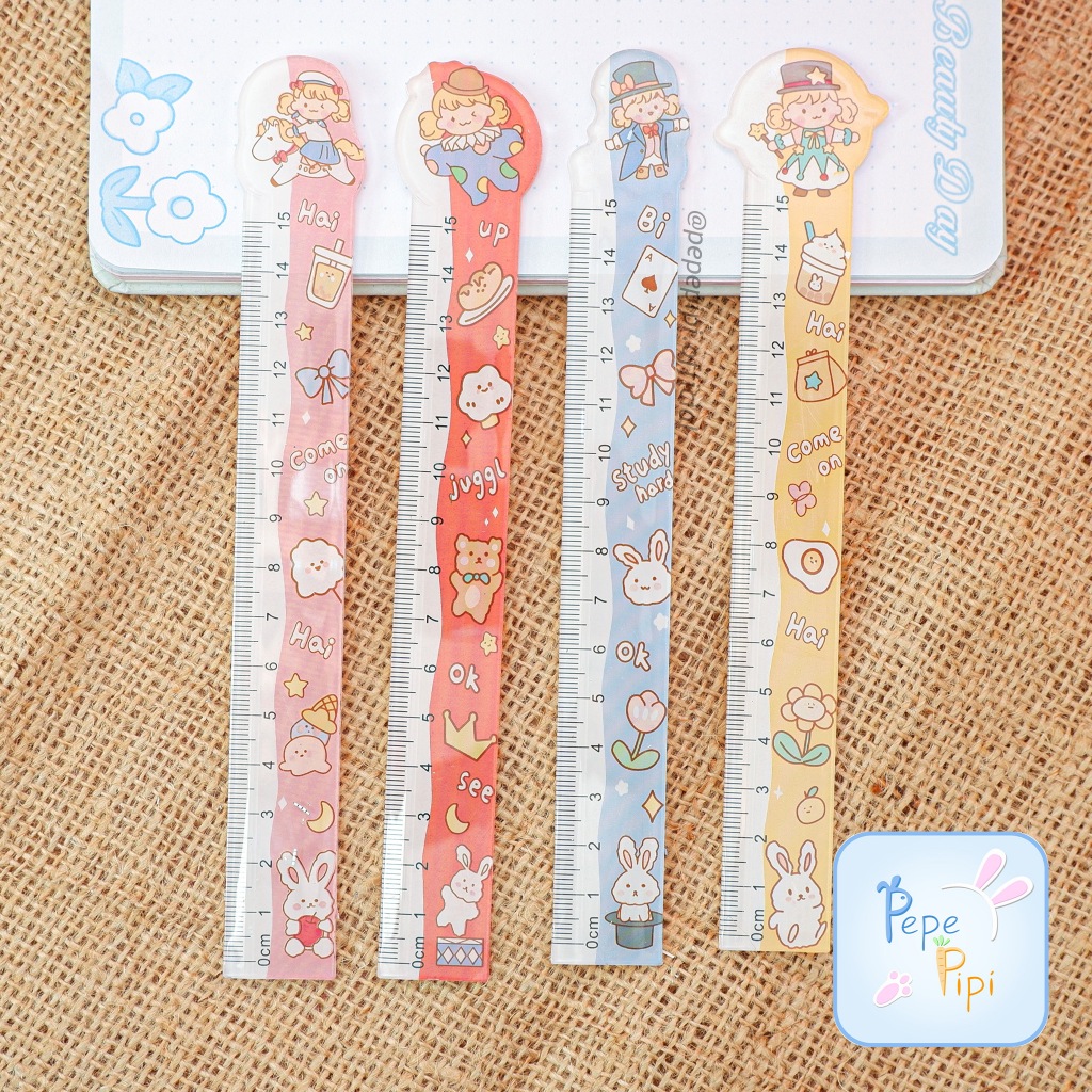 Ruler Length 15 cm R-0124 Bozhijin Girl Ruler Plastic Ruler | Shopee ...