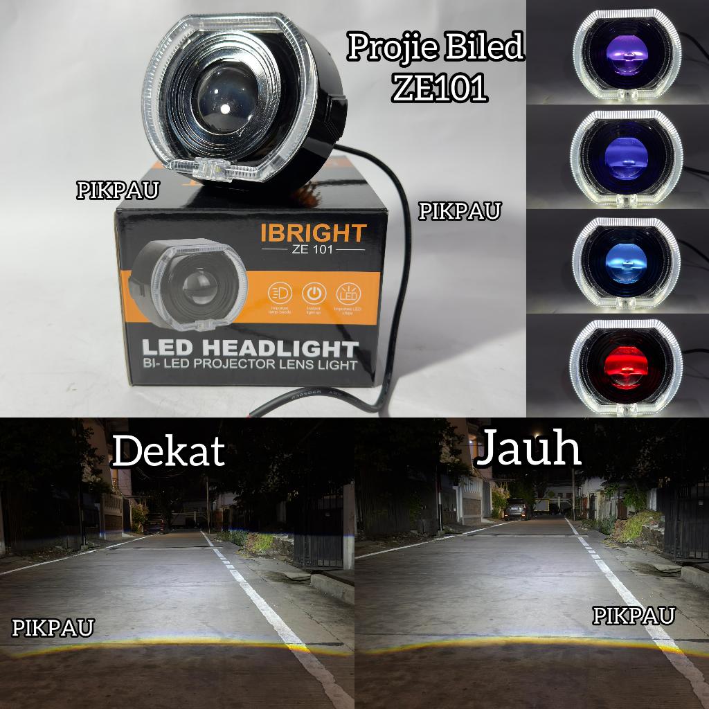 IBRIGHT Projector Headlight Biled ZE101 Matrix X1 4.5 INC Bi Led ...