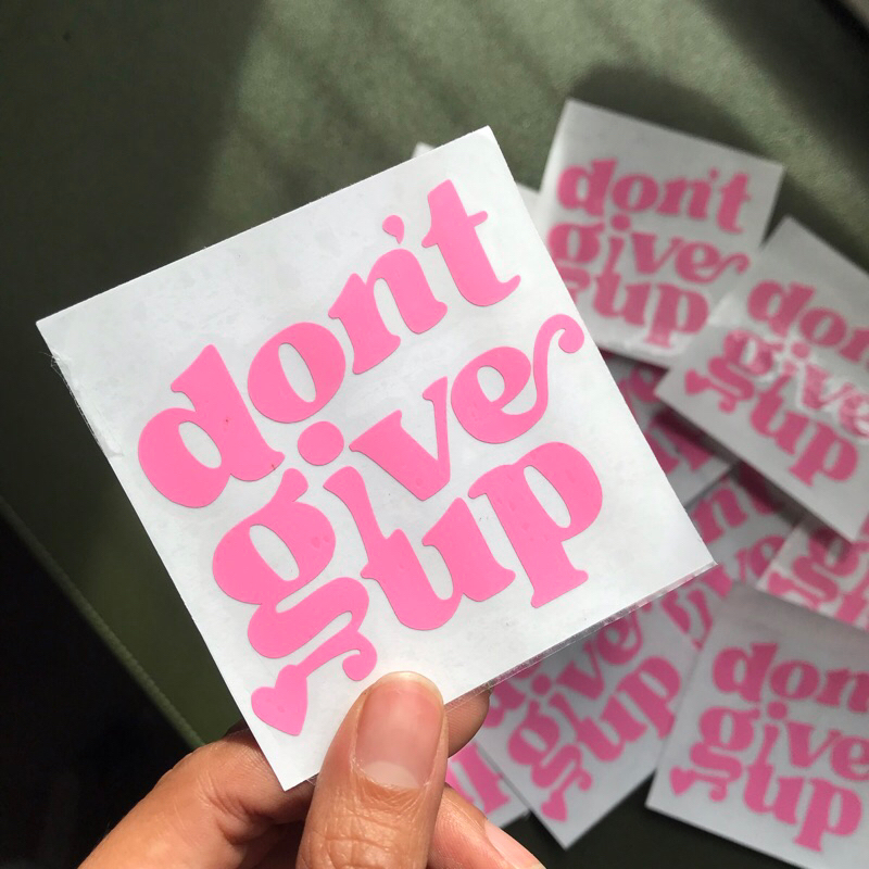 Don't give up decal Sticker/motorcycle Sticker/aesthetic Sticker ...