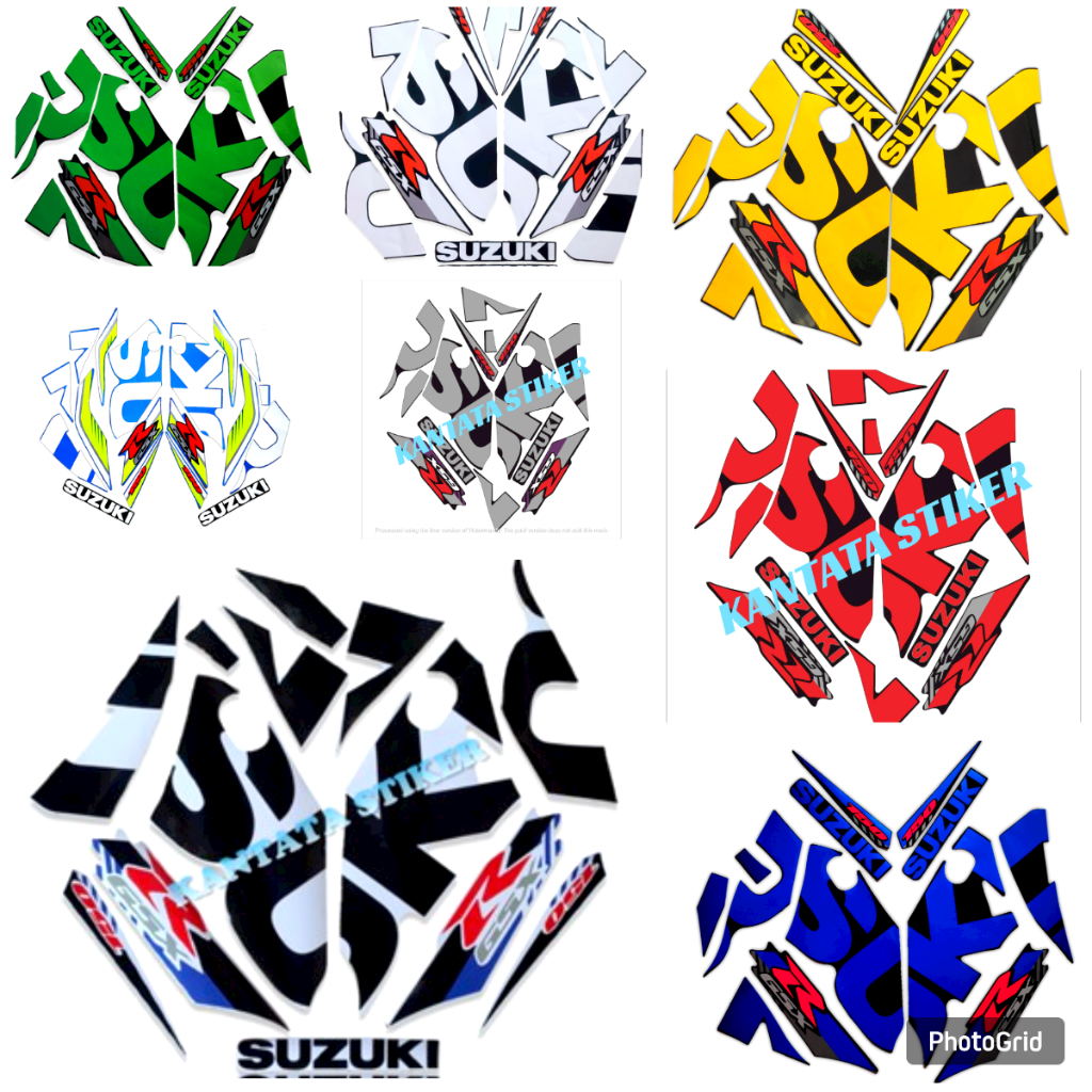 STANDARD FULL SET GSX 150R 2016 MOTORCYCLE BODY STRIPING STICKERS ...