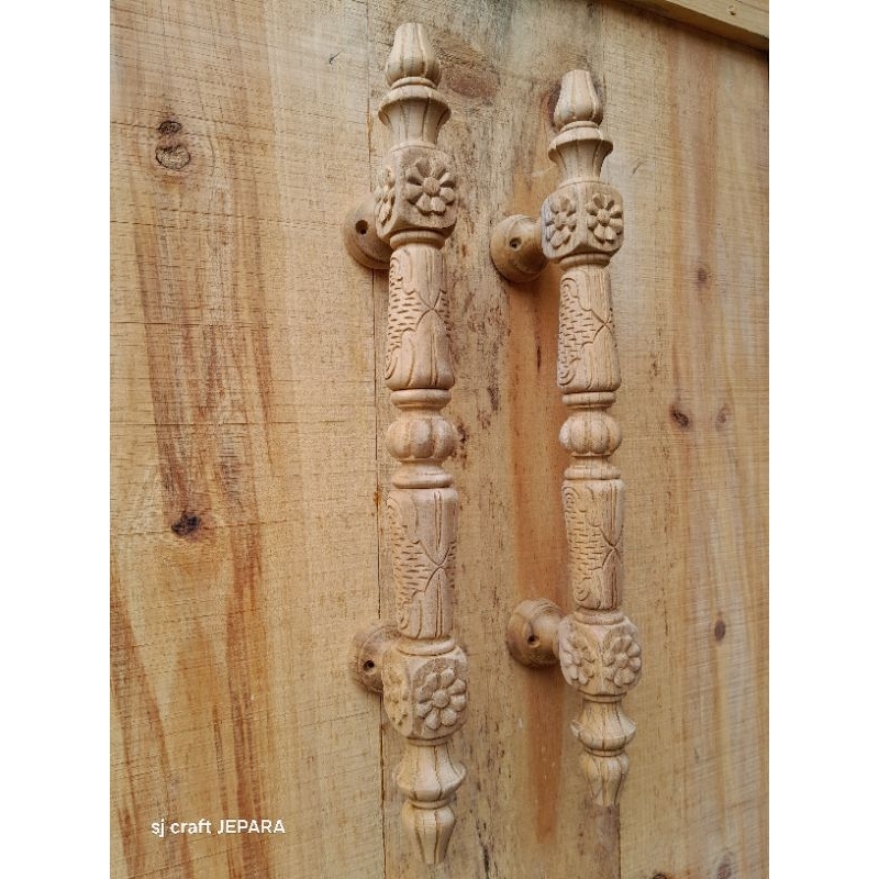 Carved lathe door handle p50cm | Shopee Philippines