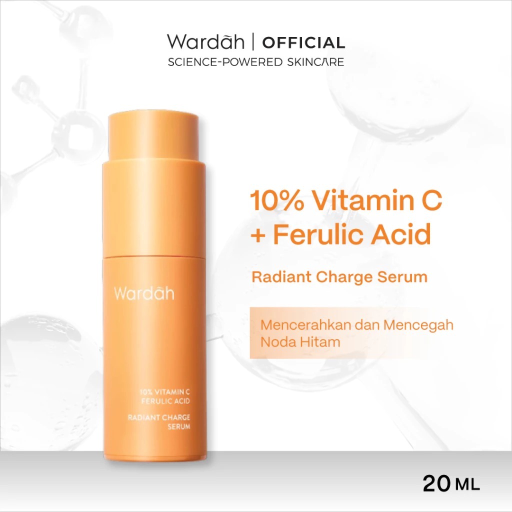 Wardah Serum Vitamin C 10% + Ferulic Acid Radiant Charge Serum 20 ml ...