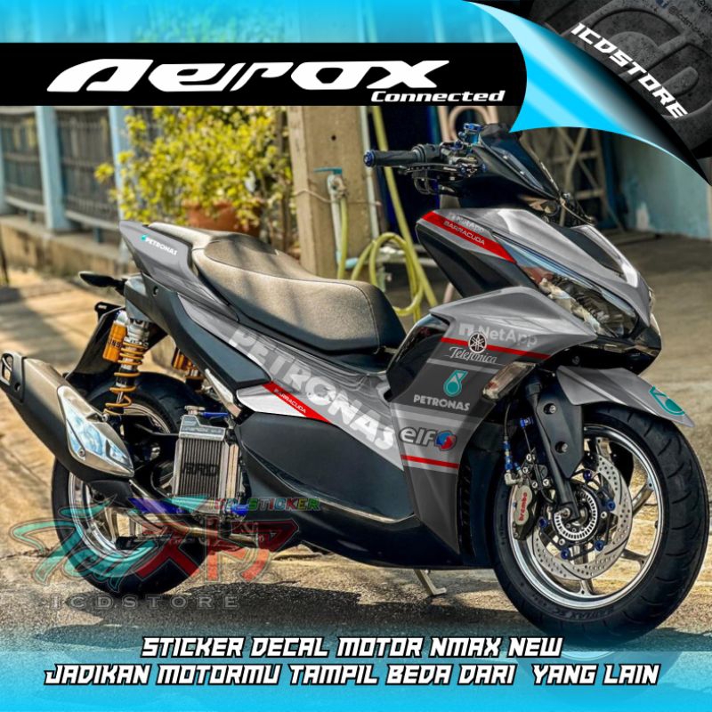 AEROX CONNECTED Full Body Decal Sticker with Graphic Variation Motif ...