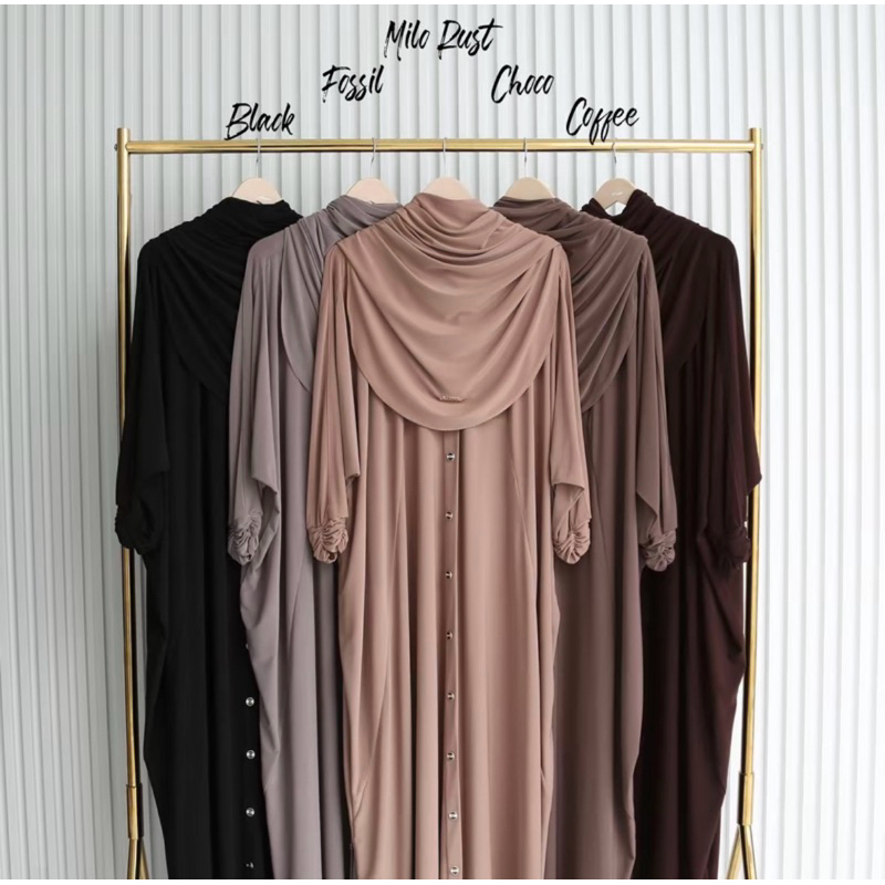 PL gamis set jilbab black ranee brugman | Shopee Philippines