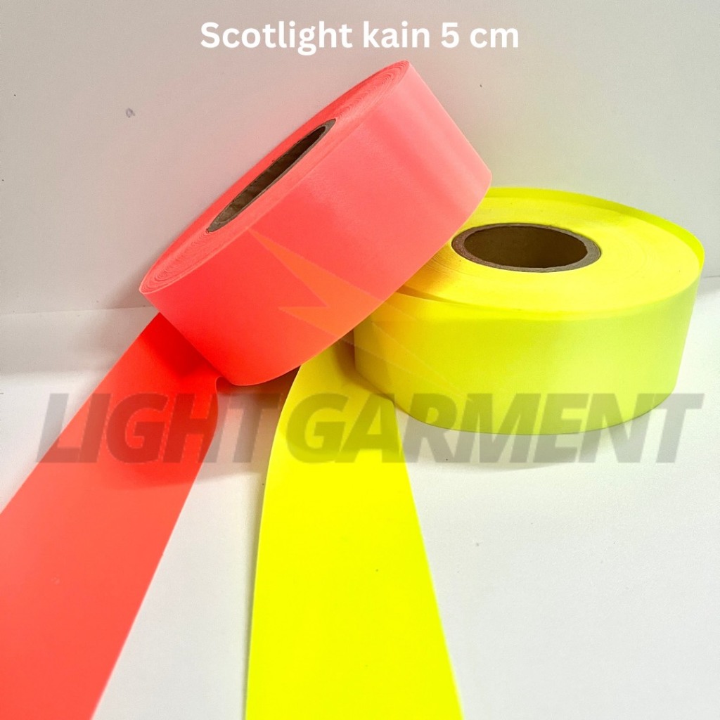 CAHAYA Scotlight Ribbon / Scotchlite / Scotlet Color Fabric 5 cm wide ...