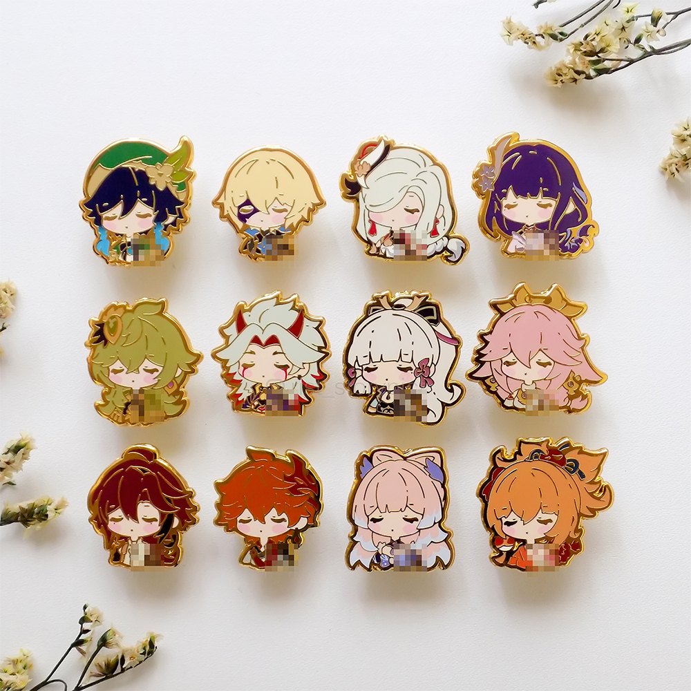 Genshin Impact Enamel Pin & Charm Sleepy Head Series Part II | Shopee ...