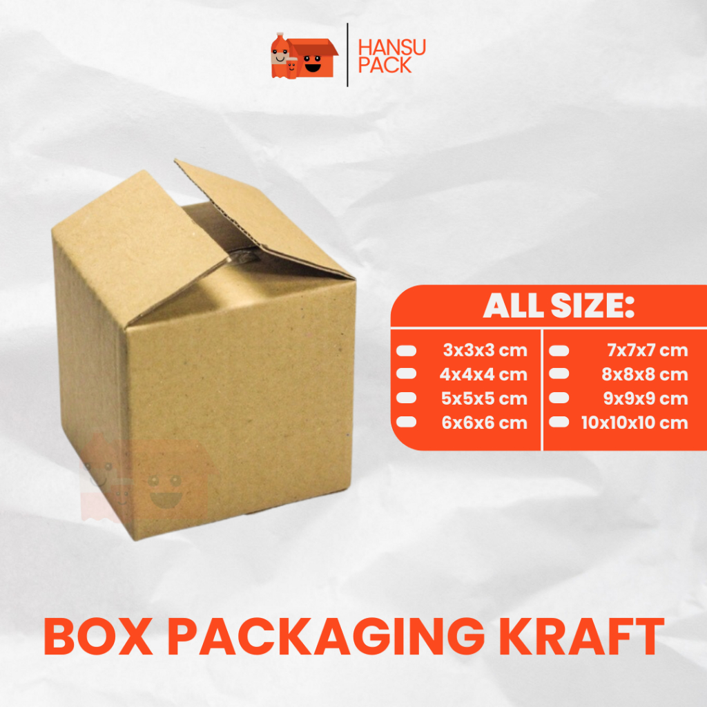 Box Packaging Kraft 8x8x8 cm Box Packaging Box Accecories Souvenir ...