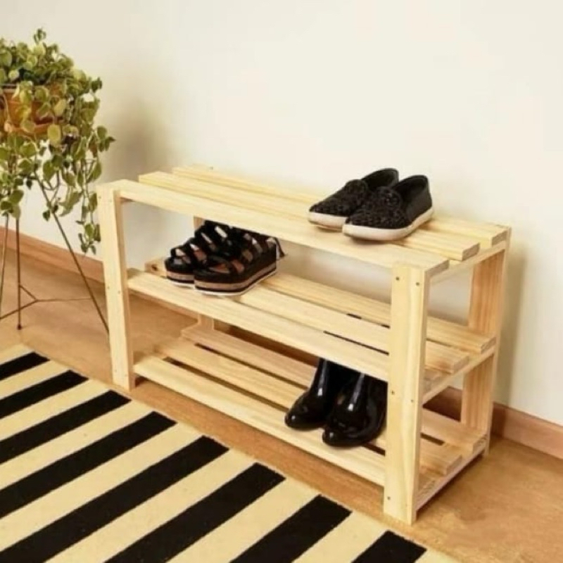 3 tier sandal shoe rack / accessory display rack, stacking bookshelf ...