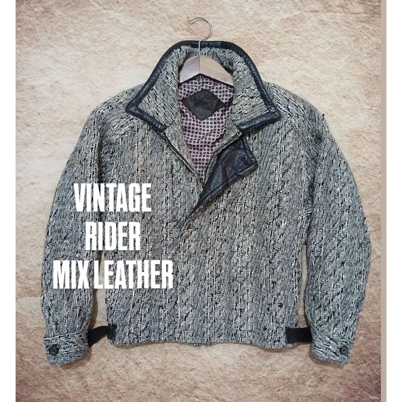 Rider Jacket vintage model Thick Knit Material Cutting boxy Cool Used ...