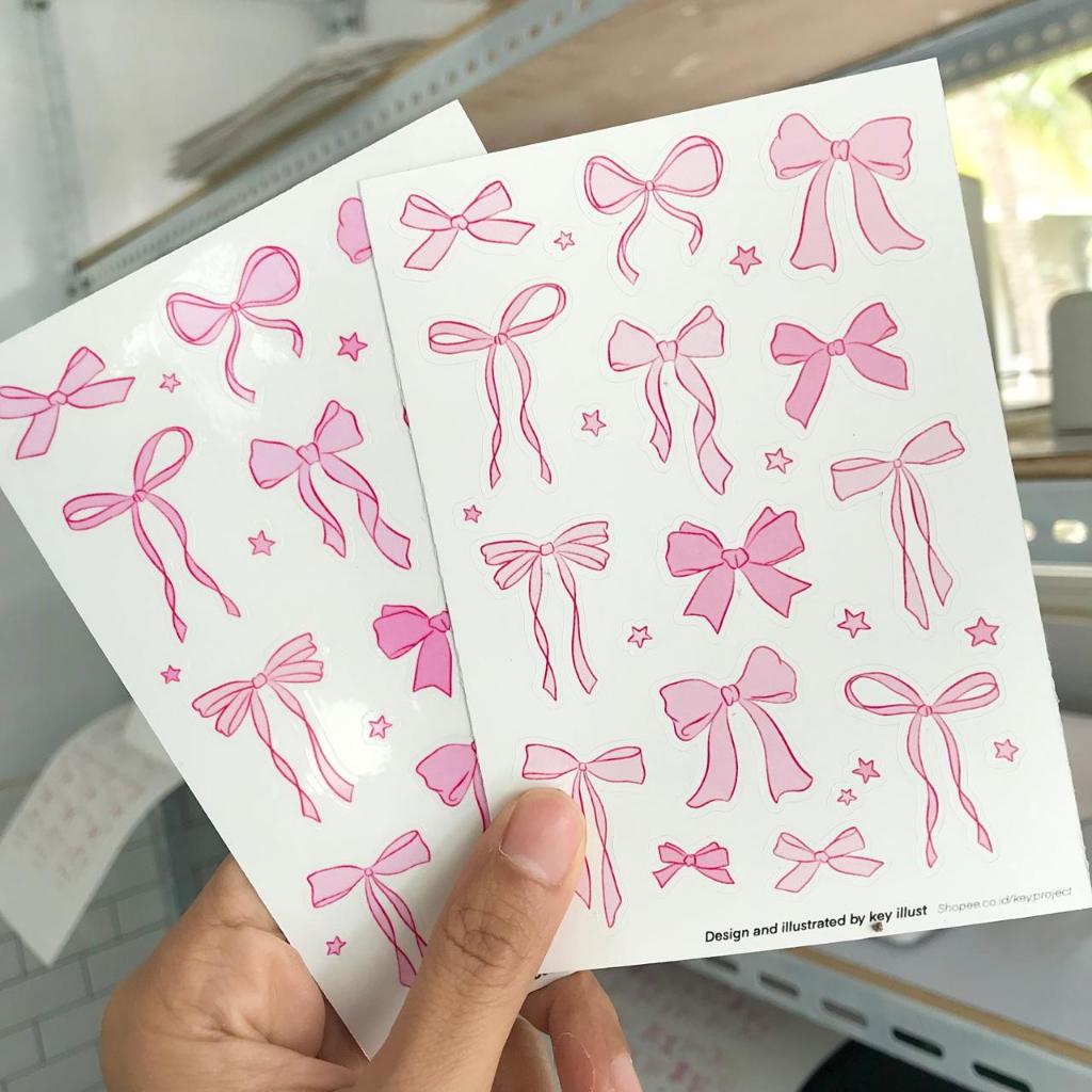 Coquette sticker/ ribbon sticker aesthetic coquette sticker matte vinyl ...
