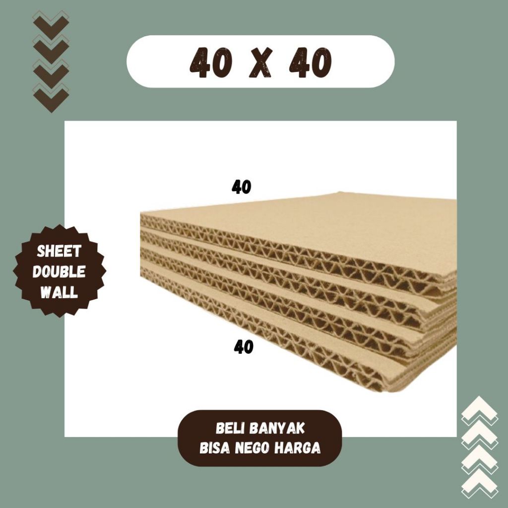 Cardboard Sheet 40x40 / 40x30 / 40x20 / 40x10 Sheet Plain Double Wall ...