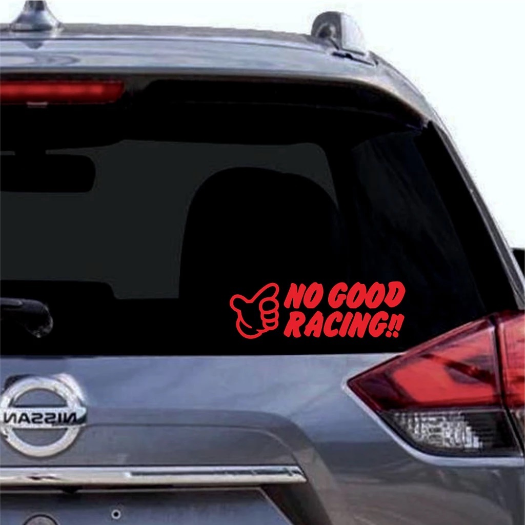 Blighoo - cutting sticker, words no. good racing, unique car window ...