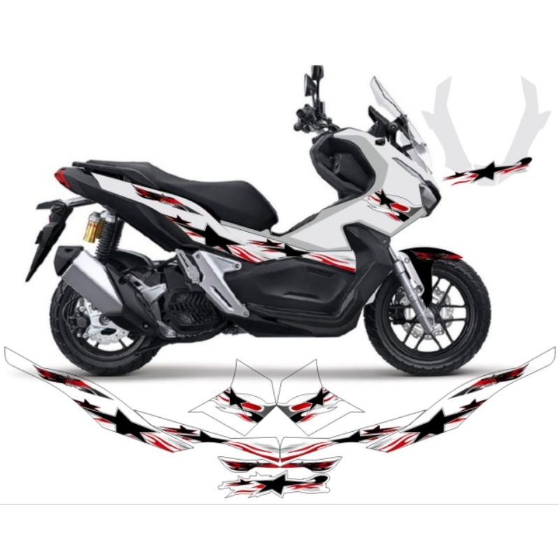 Striping STICKER ADV 150 custom transparent star design | Shopee ...