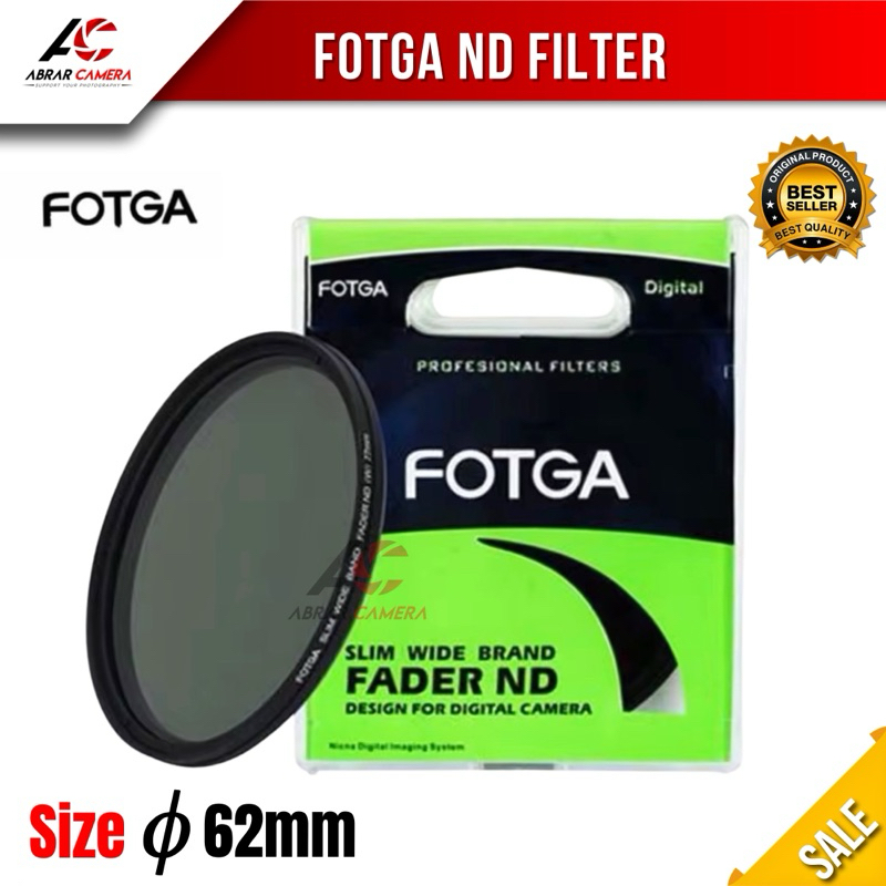 Fotga ND Filter 62mm Adjustable Neutral Density ND2 to ND400 | Shopee ...