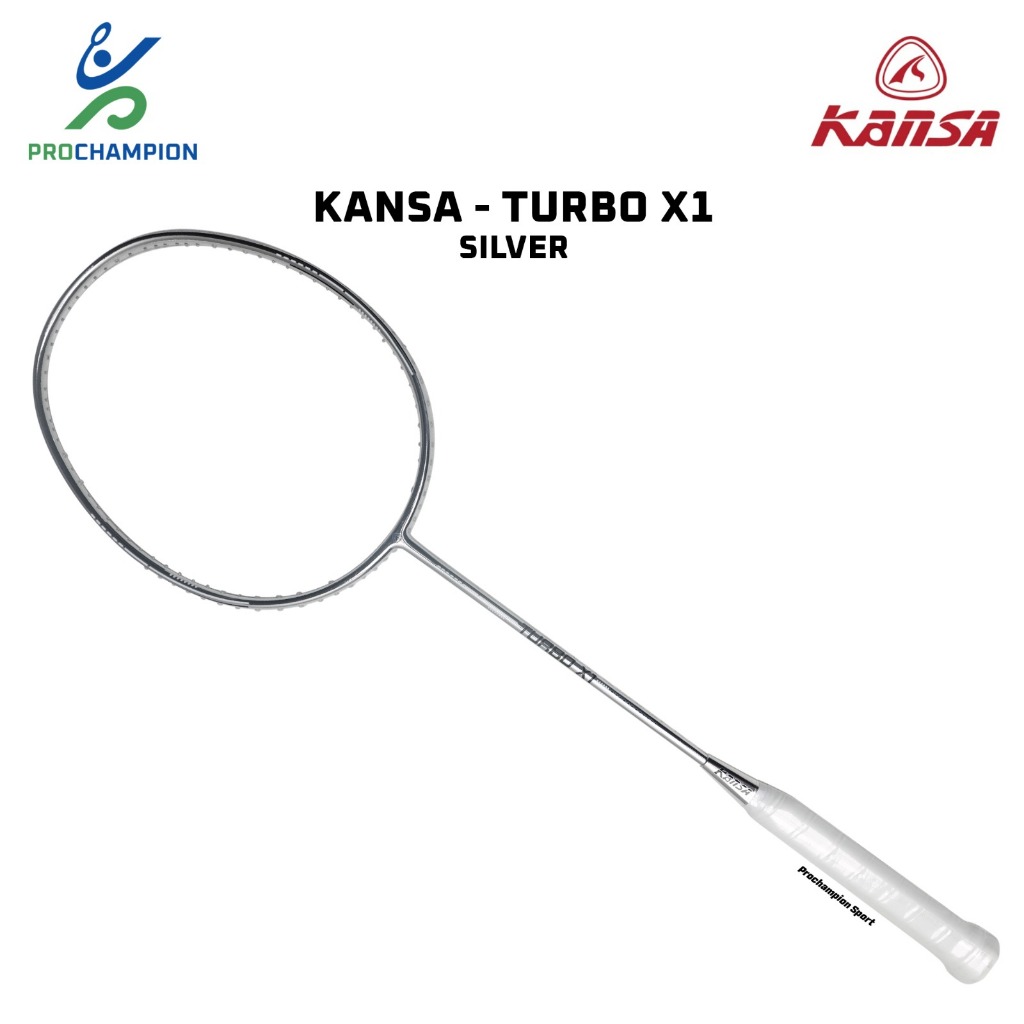 New! KANSA TURBO X 1 Badminton Racket Turbo X1 Chrome Silver Racket ...