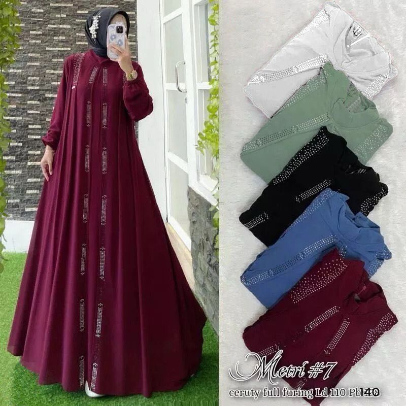 Gamis VIRAL METRI DRESS BABYDOLL CERUTY MATERIAL LATEST EID MUSLIM ...