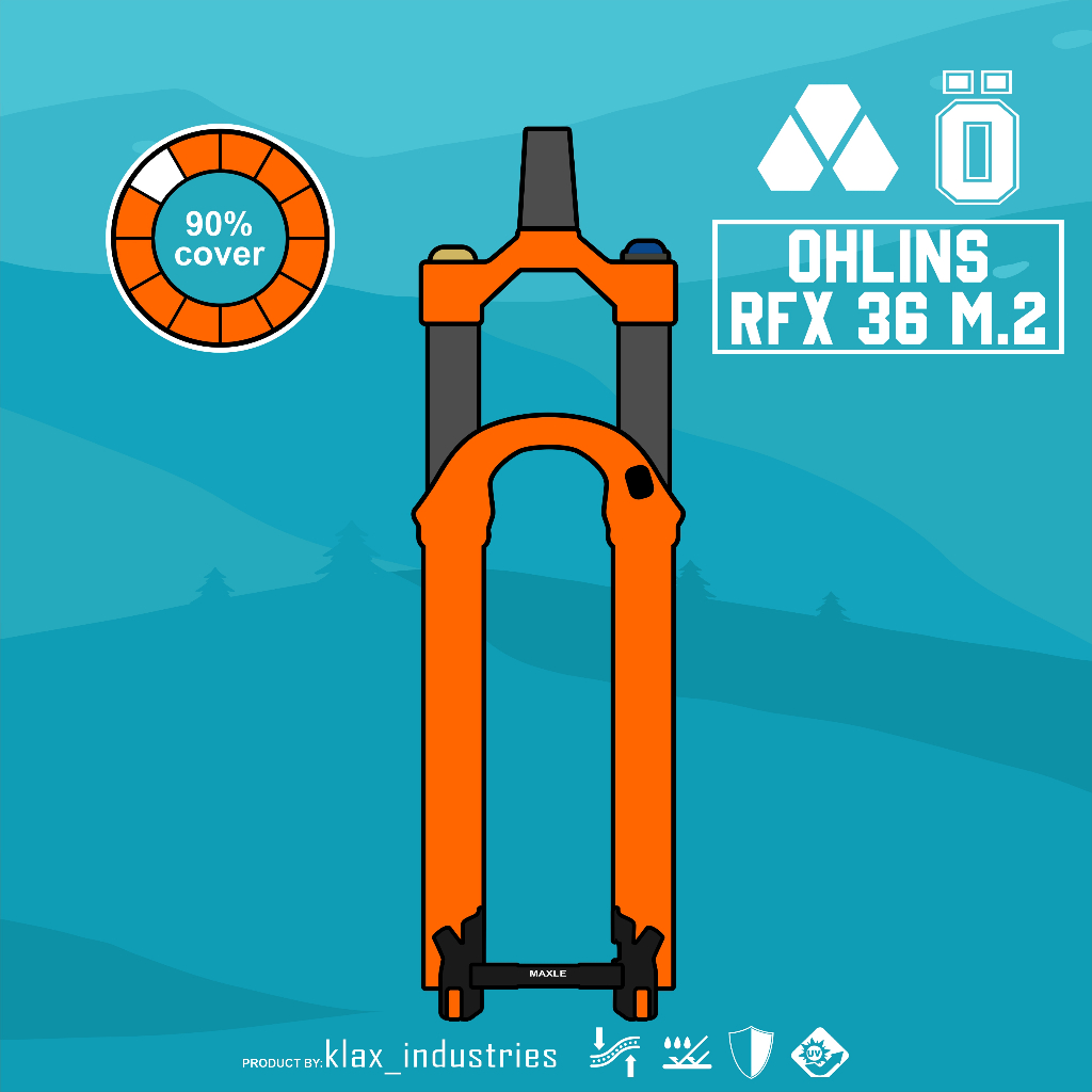 Protector 90% OHLINS RFX 36 M.2 - fork Full Wrap Protector by KLAX ...
