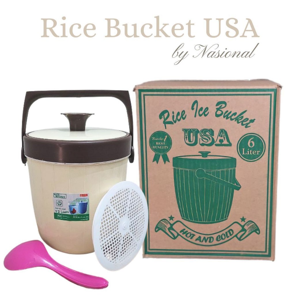 Rice ICE BUCKET NATIONAL RICE TERMOS 6 LITER FREE CENTONG | Shopee ...