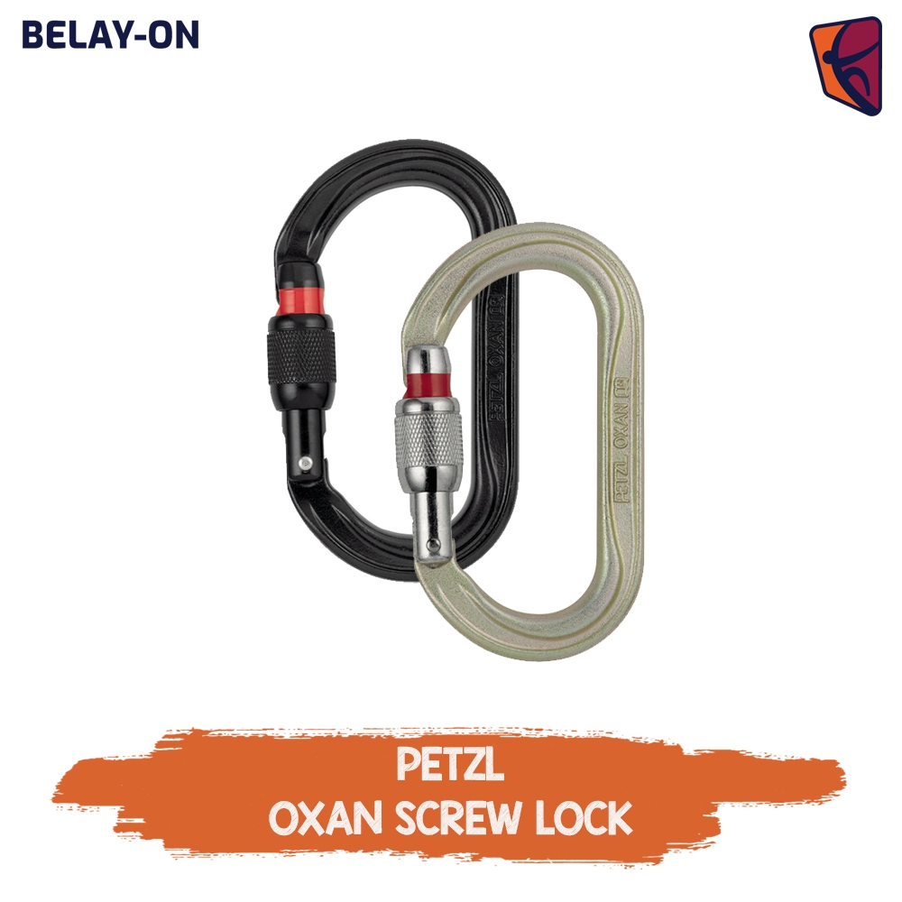 Mousqueton Petzl Oxan Nero - Ovale à Vis (Screw Lock) - Noir - Neuf