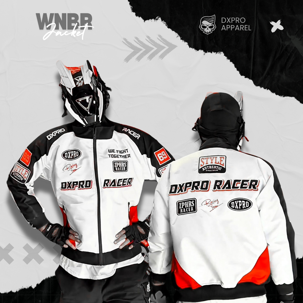 Dxpro Racer White Full Embroidery Bomber Jacket | Shopee Philippines