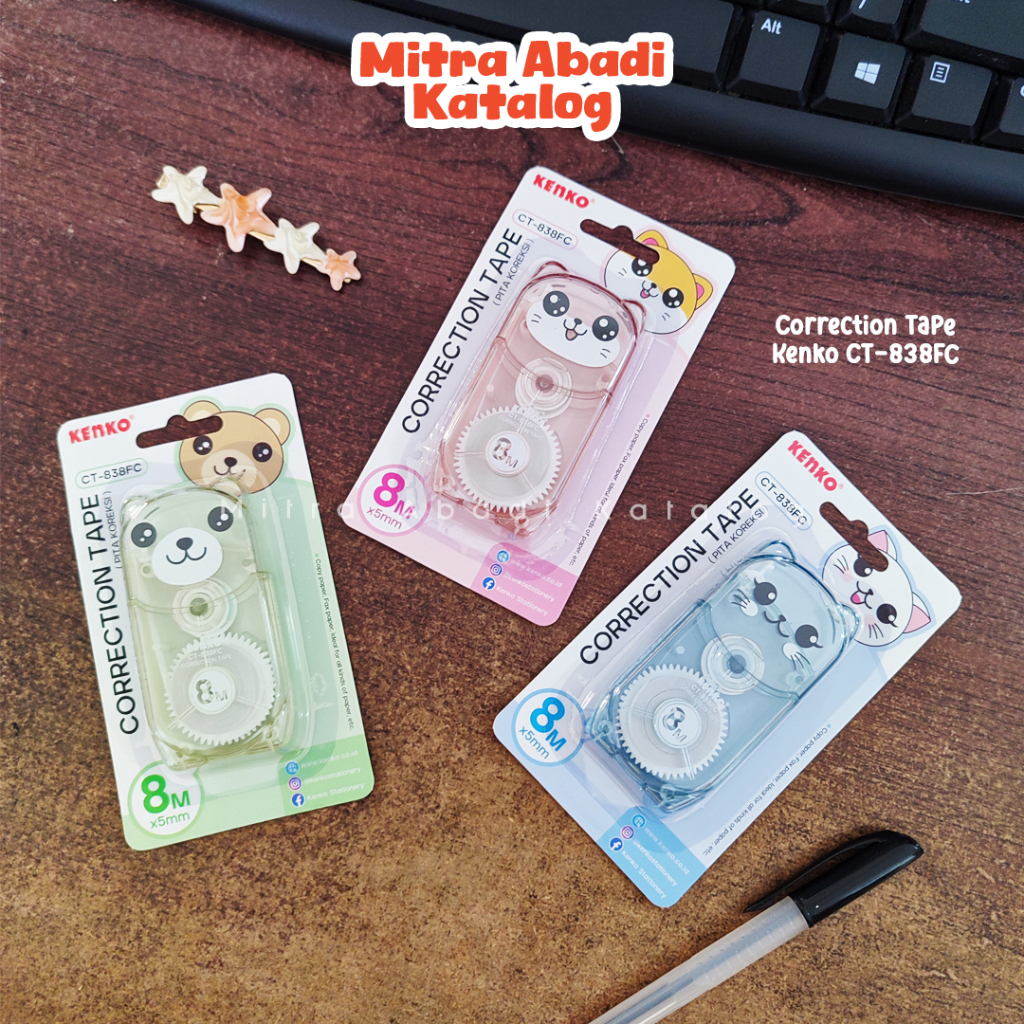 CORRECTION TAPE KENKO CT-838FC / 8 M TIPE RIBBON CORRECTION KENKO ...