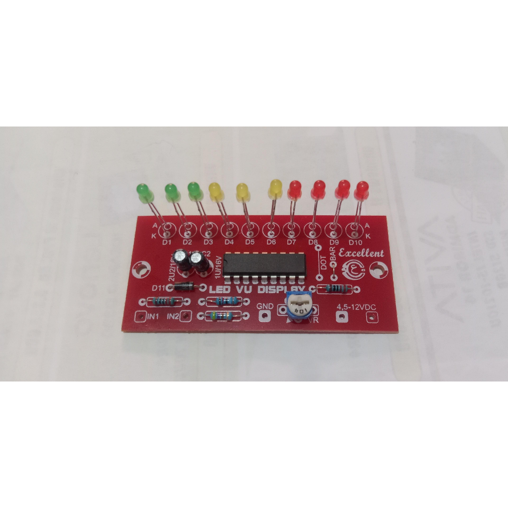 KIT LED VU DISPLAY LM3915 TYPE SH 252 100% ORIGINAL EXCELLENT | Shopee ...