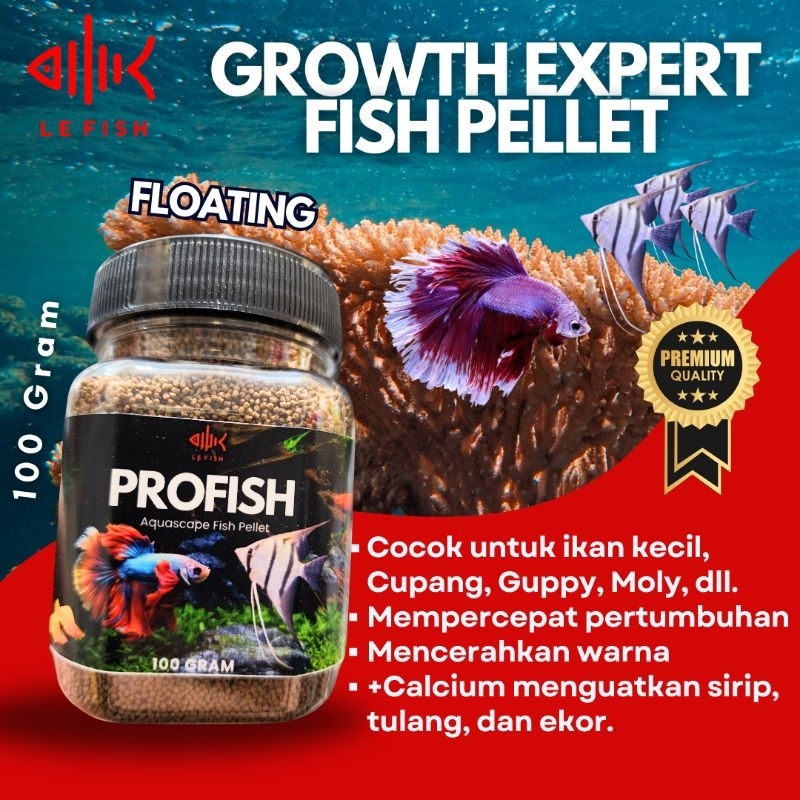 PROFISH Growth Pellet Aquascape Ornamental Fish Pellets 100 grams ...