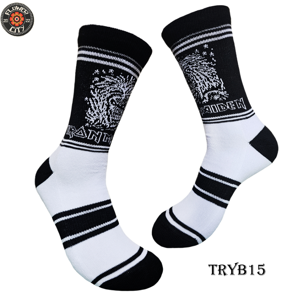 Terry Special Edition Socks with Iron Maiden Band Motif (4 Layers of ...