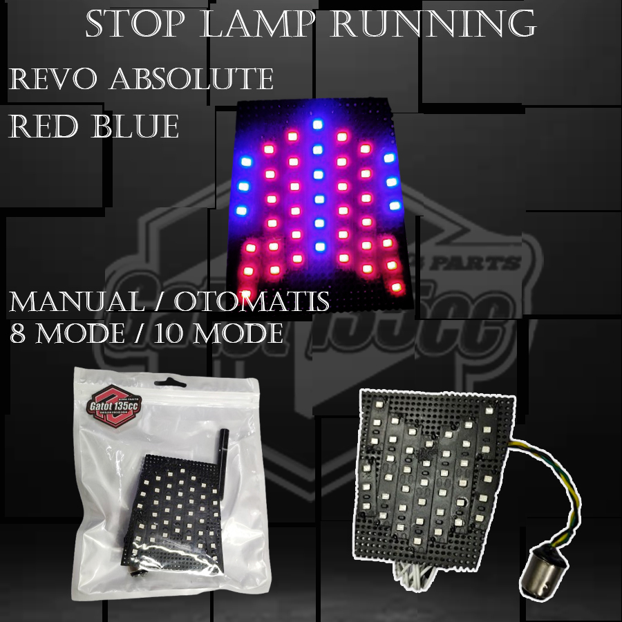 Revo Absolute LED running stop lamp with RED BLUE motif 8 modes or 10 ...