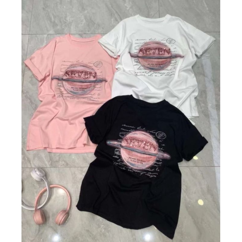 Nivalis combed code SEVEN women's oversize bigsize jumbo t-shirt ...