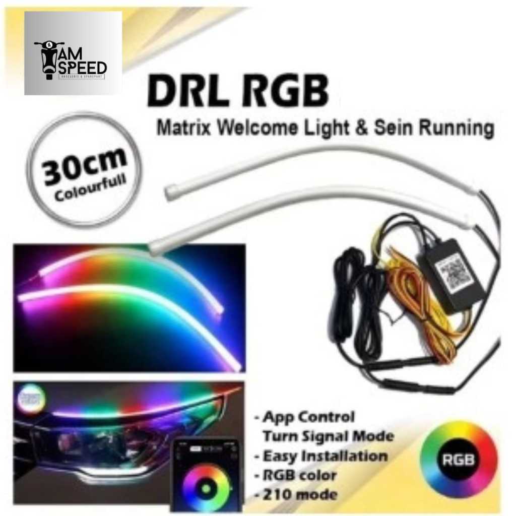 Dmx LED Light DRL Eyebrow Flexible WRGB APP 30cm Welcome+RGB Matrix Car ...