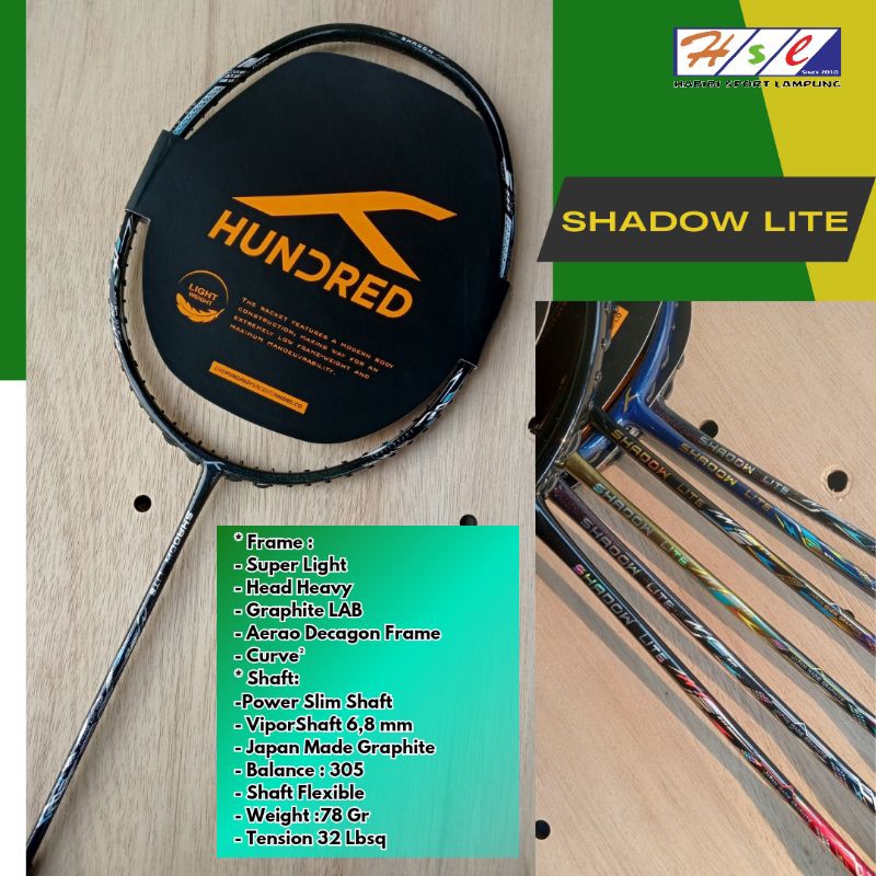 Hundred Shadow lite Badminton Racket | Shopee Philippines