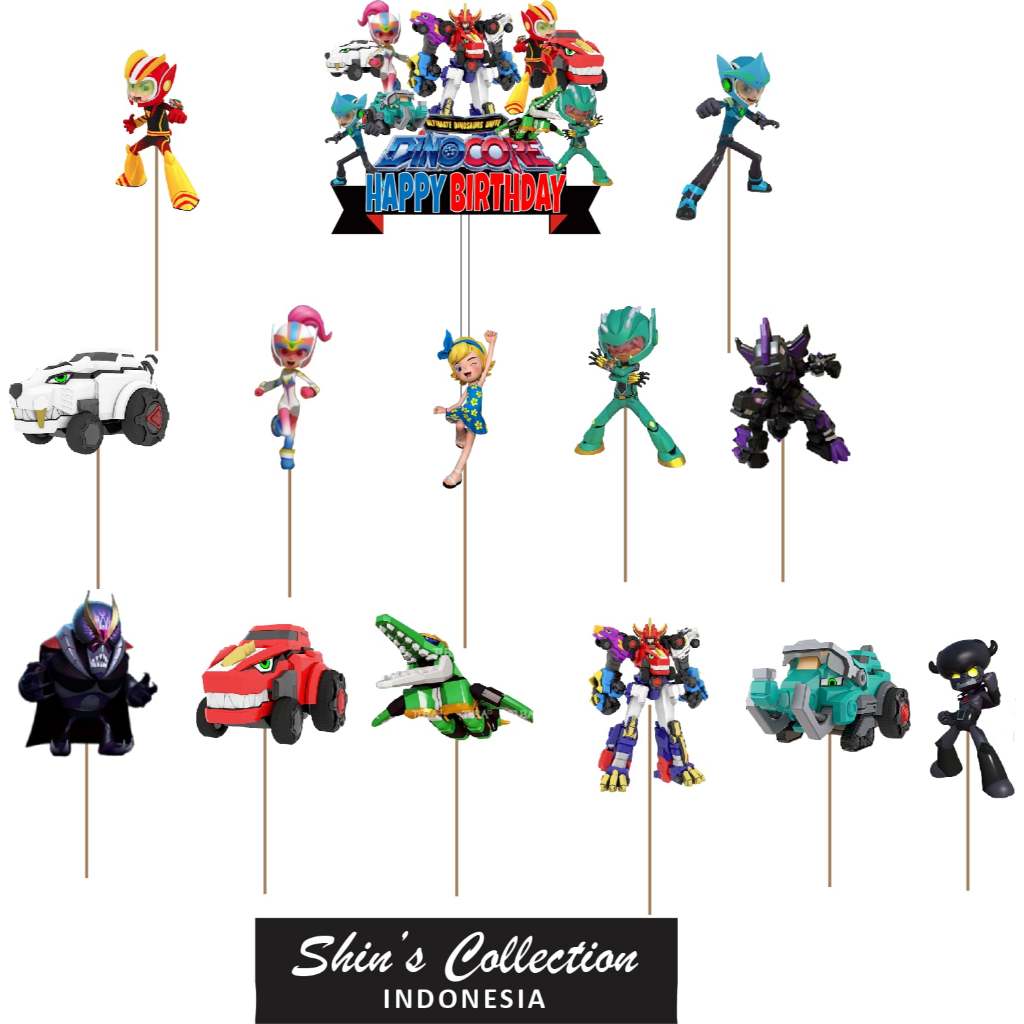 Dinocore 3D animation Cake topper | Shopee Philippines