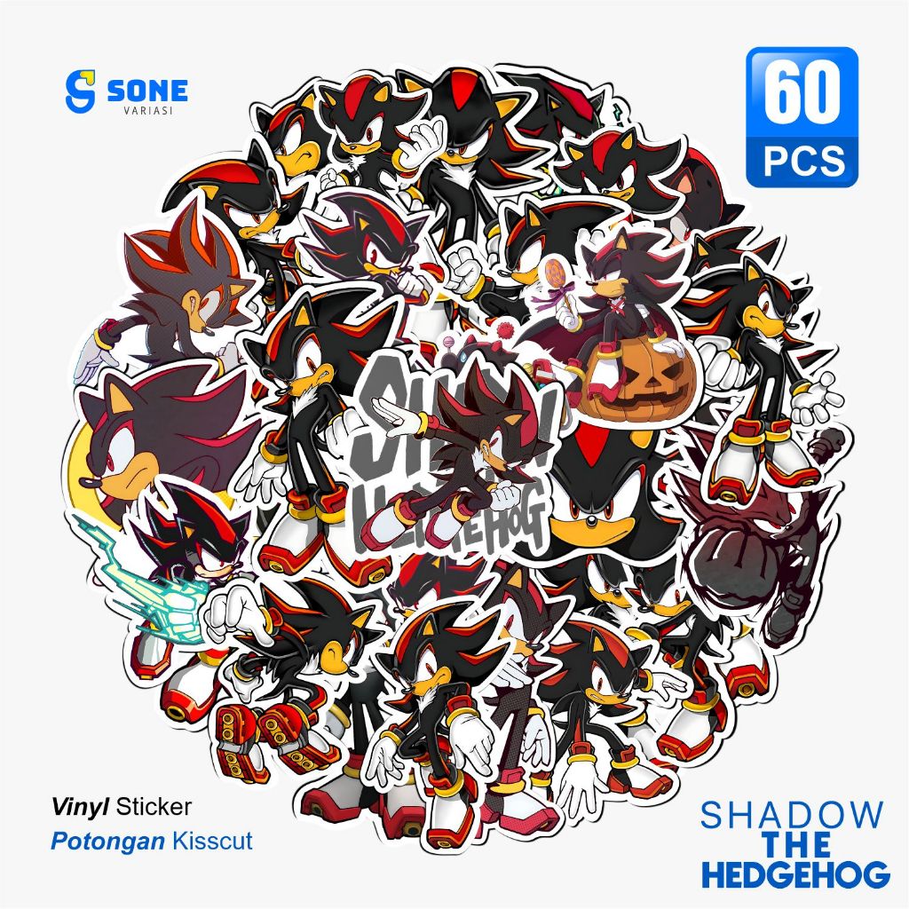 Sticker Pack Shadow The Hedgehog Aesthetic Paper Vinyl Waterproof ...