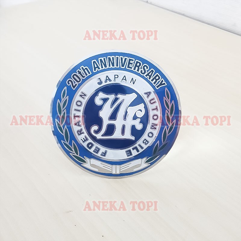 JAF 20TH Anniversary Grill Emblem Blue JAF Car Sticker Accessories ...