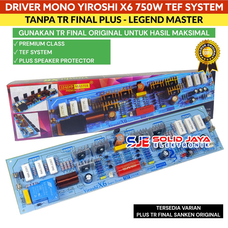 Driver POWER YIROSHI X6 750W MONO TEF SYSTEM AMPLI AMPLIFIER WITHOUT TR