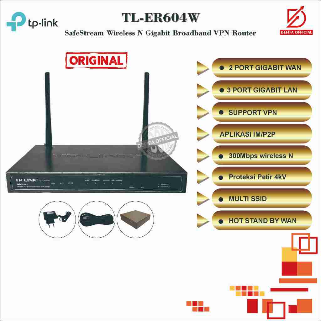 SafeStream Wireless N Gigabit Broadband VPN Router TP-Link TL-ER604W WIFI | Shopee Philippines