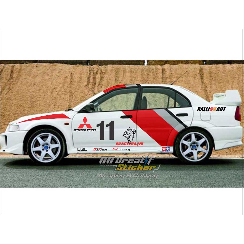 Car STICKER side decal mitsubishi evo universal rally look | Shopee ...