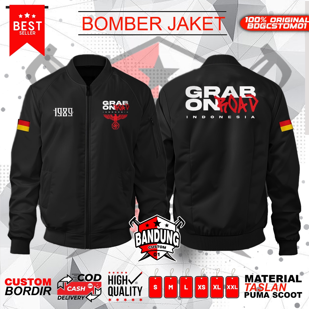GBR JACKET - GBR BOMBER JACKET - GRAB ON ROAD JACKET - MEN'S BOMBER ...