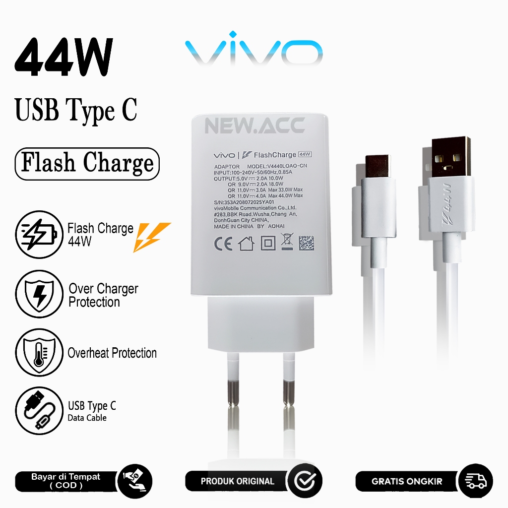Vivo Y36 Vivo Mobile Charger Original Charger Vivo Y35 Y36 V23