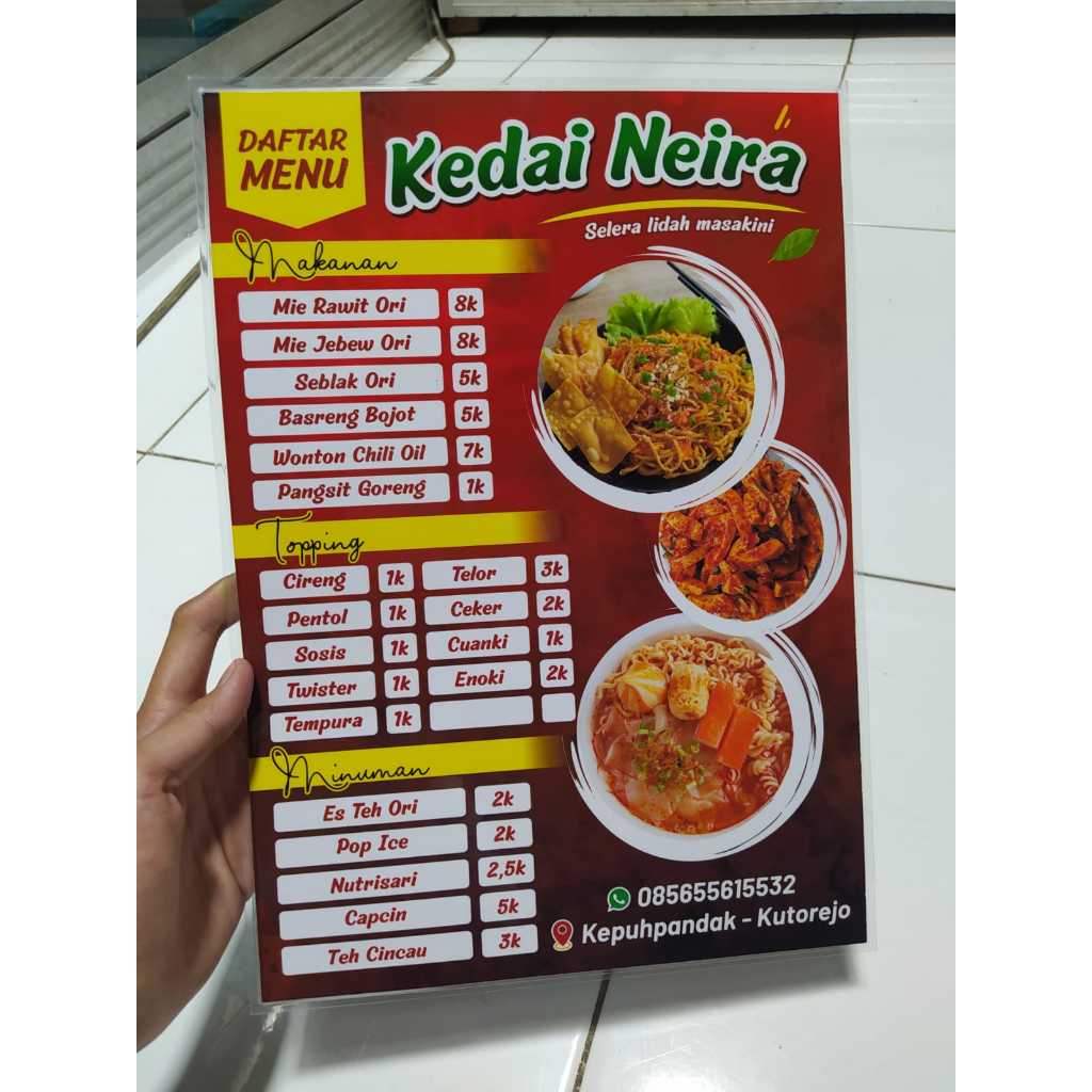 Print Food & Beverage Menu (Thick Paper+Rigid laminating) | Shopee ...