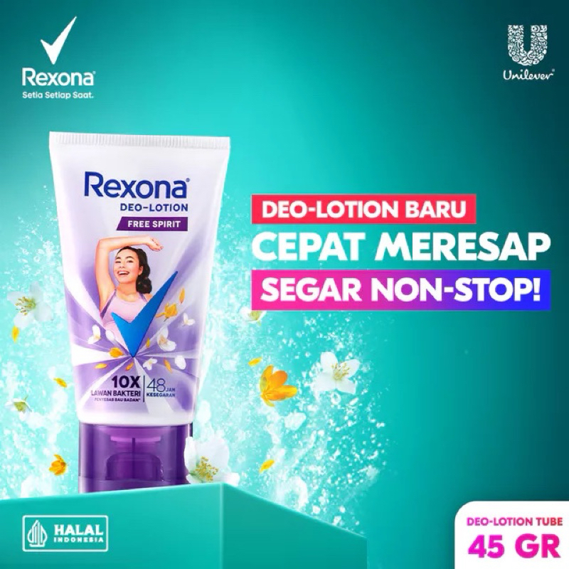 Rexona Deo Lotion Women Free Spirit 45g Shopee Philippines