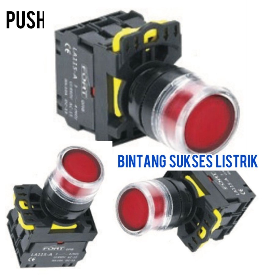 Original Push Button LED illuminated 220vac LA115-A5 01D 10D Pus buton ...