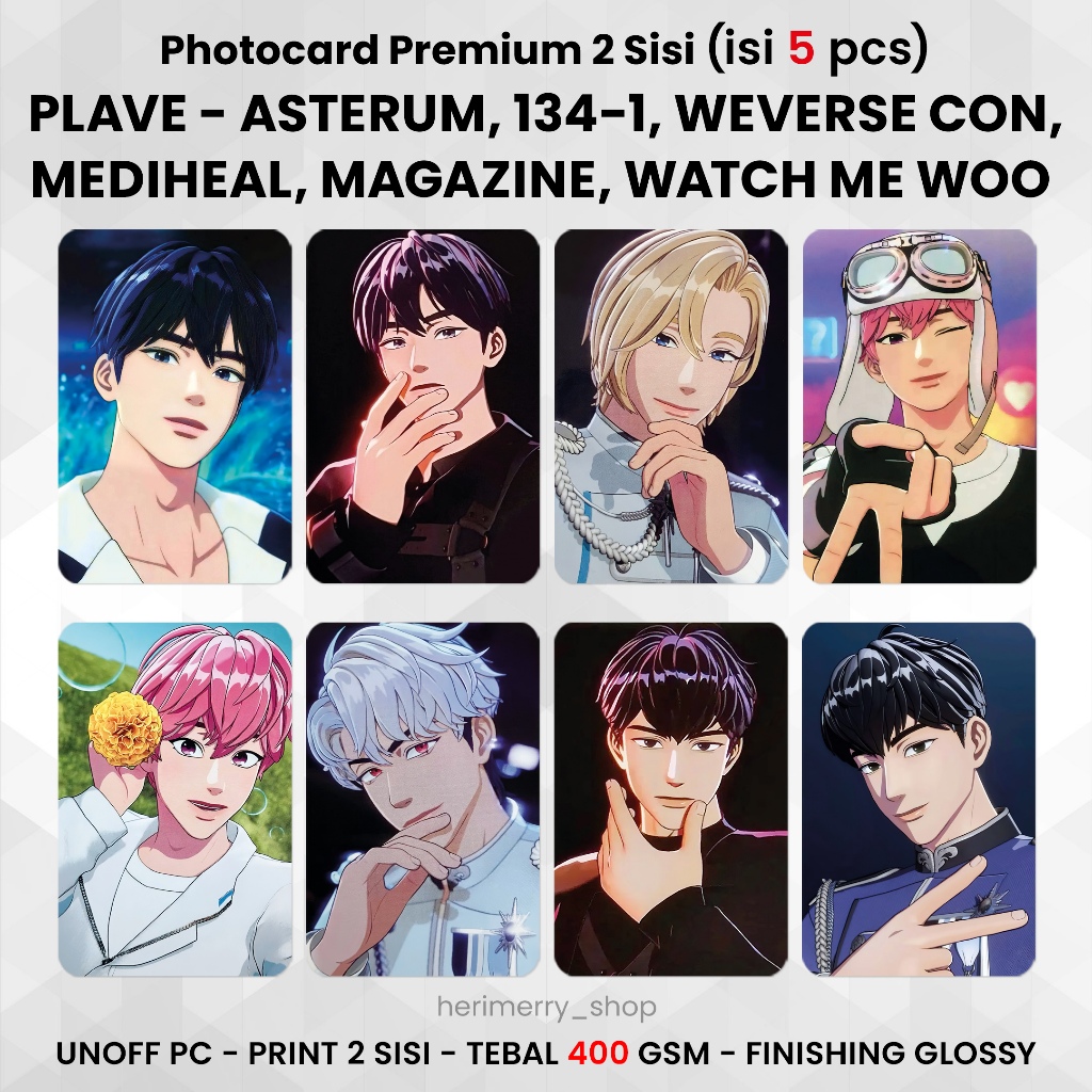 (ISI 5pcs) Photocard PLAVE ASTERUM 1341 WEVERSE CON 2024 MEDIHEAL