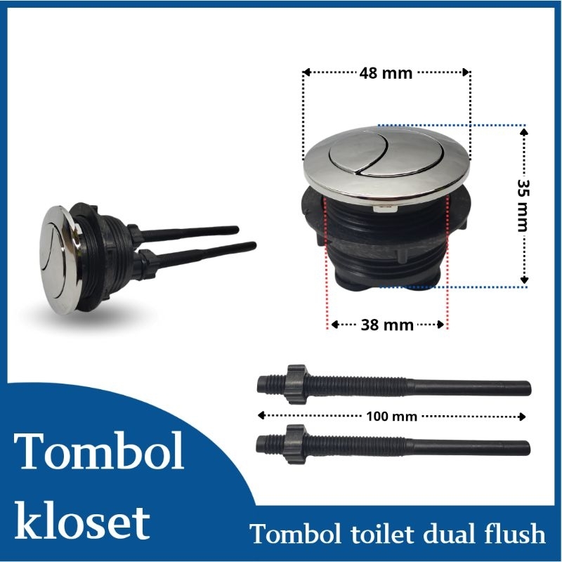 TOMBOL Seat toilet button dual flush toilet button | Shopee Philippines