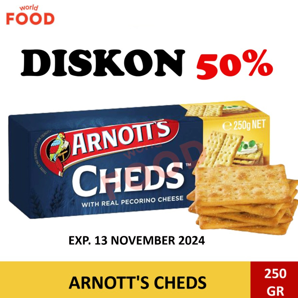 Arnott's CHEDS CHEESE CRACKERS 250GR 50 Shopee Philippines
