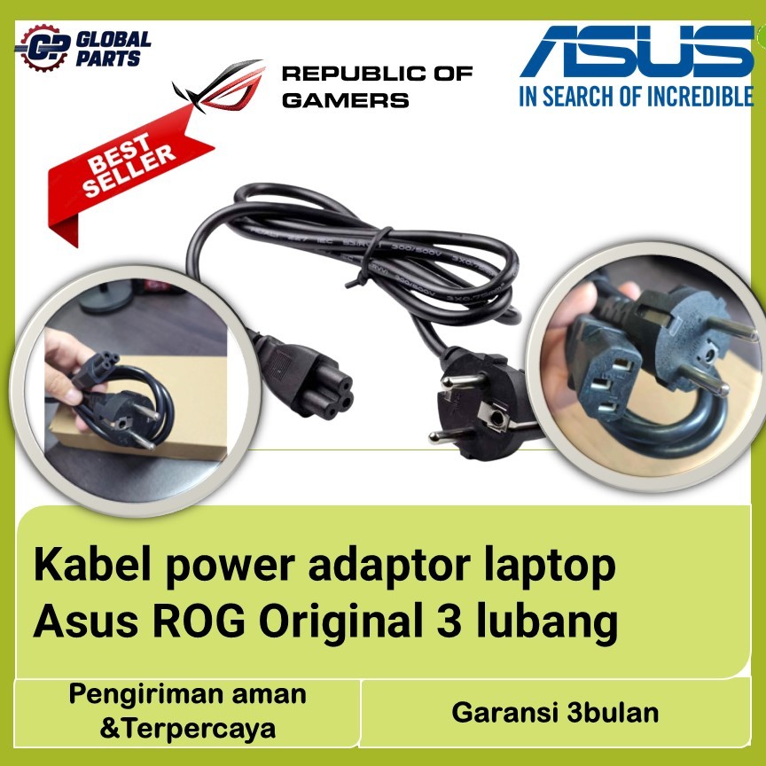 Original Asus ROG laptop power adapter cable with 3 holes | Shopee ...