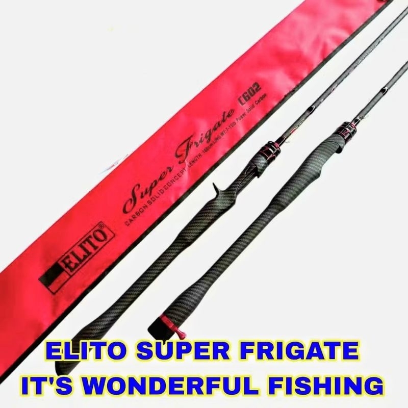 ELITO SUPER FRIGATE Full Fuji Fishing Rod - Solid Carbon | Shopee ...