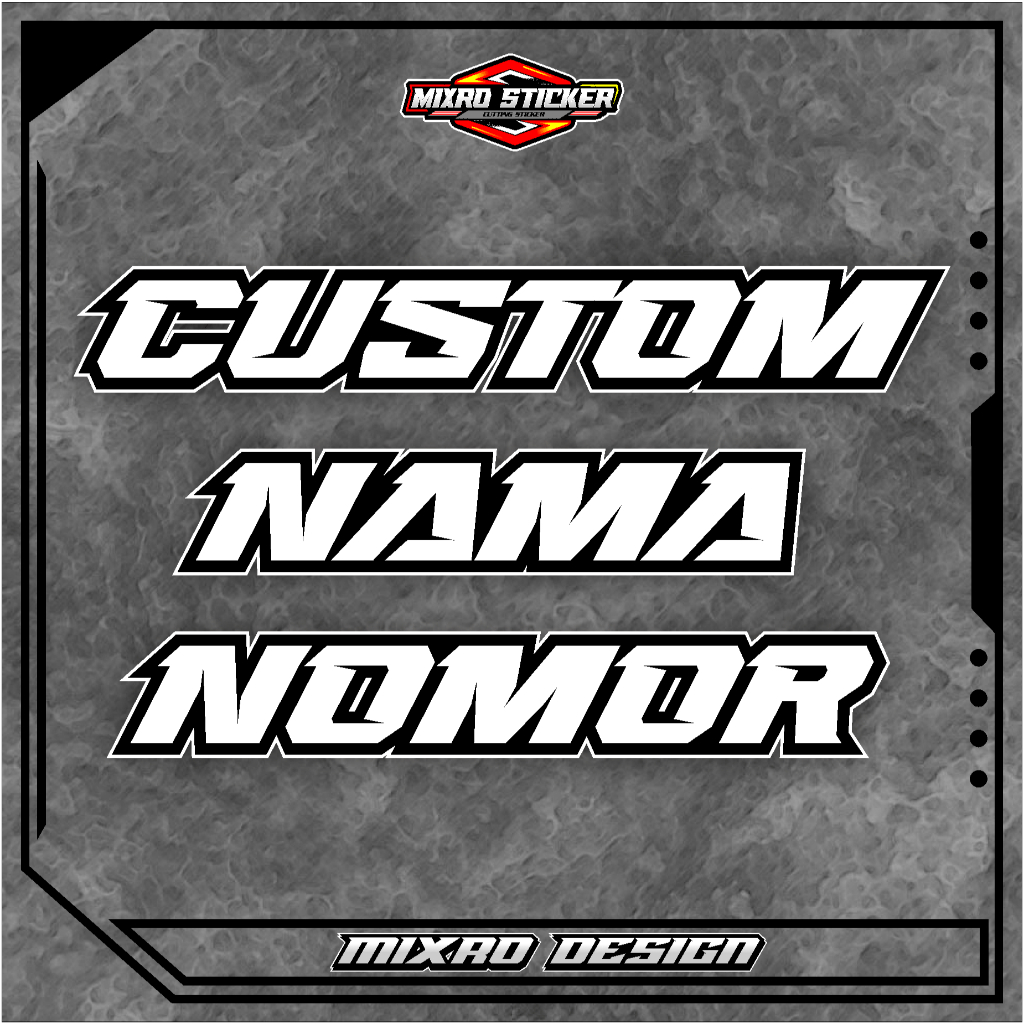 Additional COST NUMBER AND NAME MIXRO DESIGN STRIPING STICKER | Shopee ...