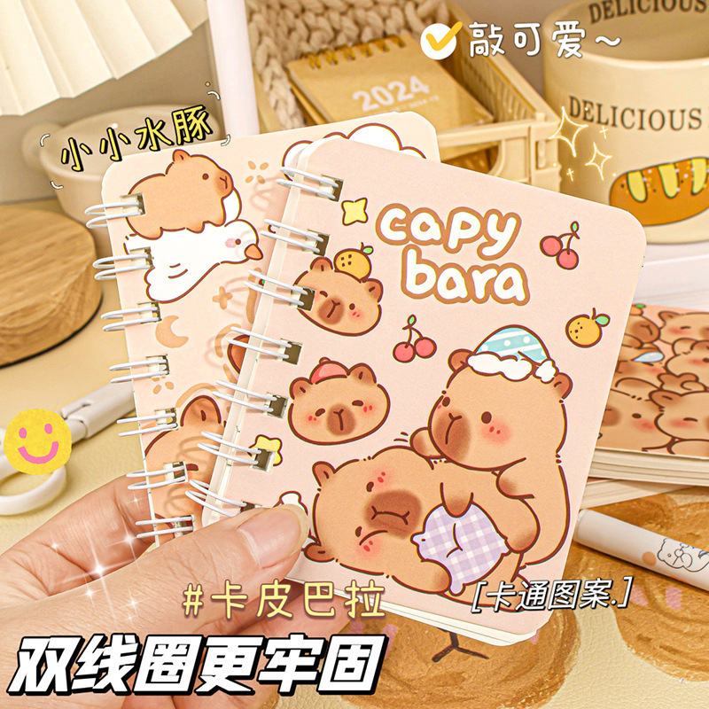 Small Notebook mini Memo with Cute Capybara Character mini Notebook 7 ...
